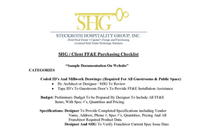 SHG - FFE Purchasing Checklist